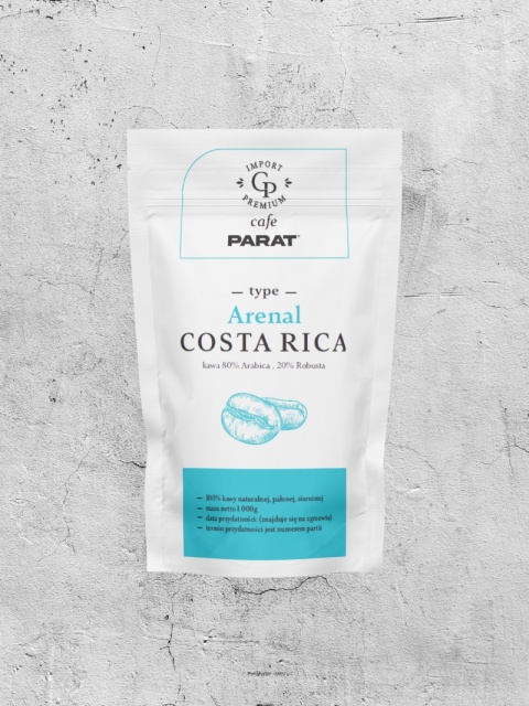 Kawa ziarnista Arenal 80% Arabica, 20% Robusta 250g - Costa Rica Cafe Parat