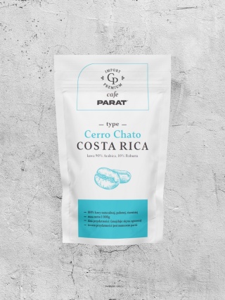 Kawa ziarnista Cerro Chato 90% Arabica, 10% Robusta 250g - Costa Rica Cafe Parat