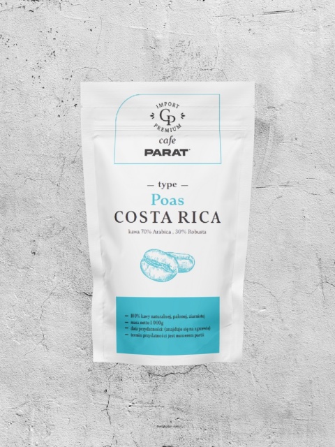 Kawa ziarnista Poas 70% Arabica, 30% Robusta 250g Costa Rica Cafe Parat