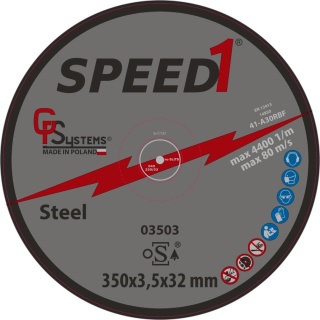 Speed1 Tarcza do cięcia metalu 350x3.5mm 035035