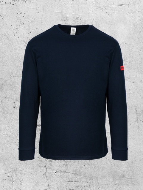 T-Shirt z długim rękawem granatowy