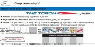 Milwaukee brzeszczot do piły szablastej 150/1,4mm torch bimetal 5szt. Do metalu 48005784