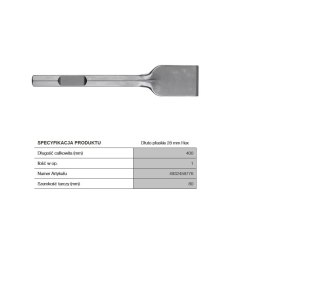 Milwaukee dłuto hex-28 80x400mm płaskie 4932459776