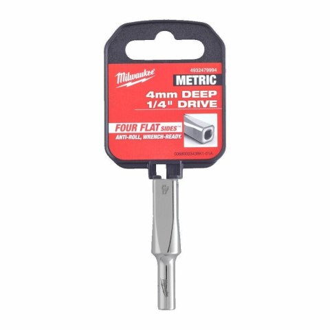 Milwaukee klucz nasadowy nasadka 1/4" długa 4 mm 4932479994