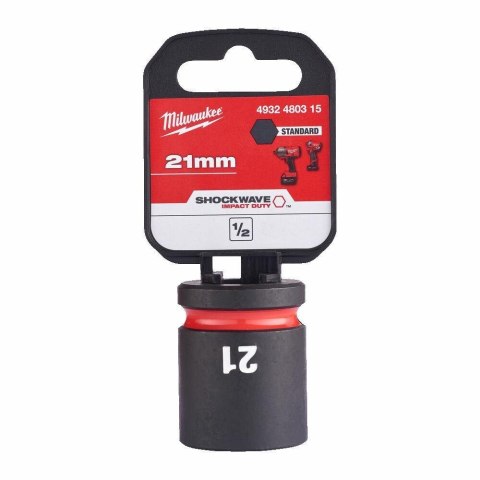 Milwaukee klucz nasadowy nasadka udarowa hex 1/2" 21mm shockwave 4932480315