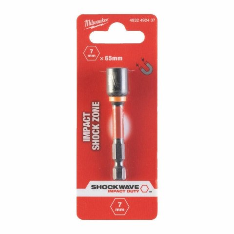 Milwaukee końcówka z nasadką magnetyczna hex 7mm (65mm) 4932492437