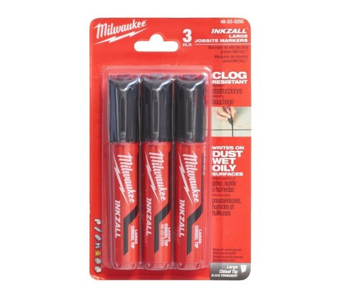Milwaukee marker l czarny - opakowanie 3 szt. Na blistrze 4932471554