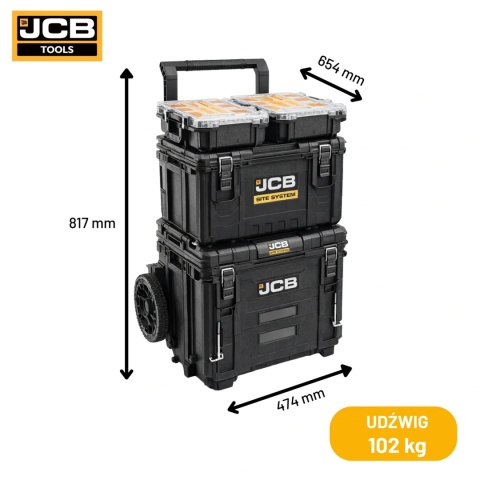 JCB Professional Site System Mobilna Skrzynia Modułowa Na Kółkach 5 Elementów JCB-SITESYS-ST-2
