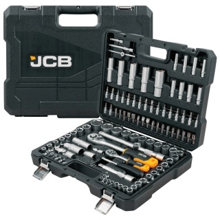 JCB Professional Zestaw Kluczy Nasadowych 108el 1/2" 1/4" CRV Grzechotki Walizka JCB-41082-5