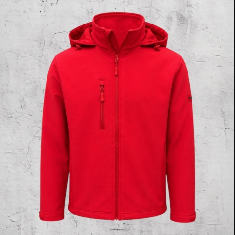 Kurtka z kapturem Softshell 26 czerwona
