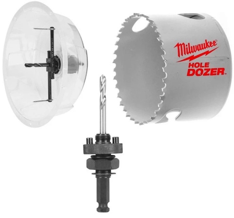 Milwaukee otwornica rozsuwana do płyt g/k 51-178mm +trzpień+otwornica 68mm 4932478930