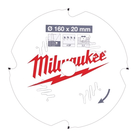 Milwaukee piła tarczowa 160x20x2,2x4z cement włóknisty 4932471293
